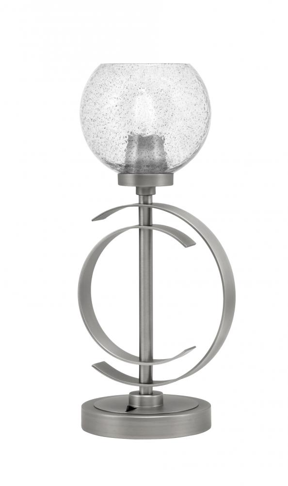 Accent Lamp, Graphite Finish, 5.75" Smoke Bubble Glass