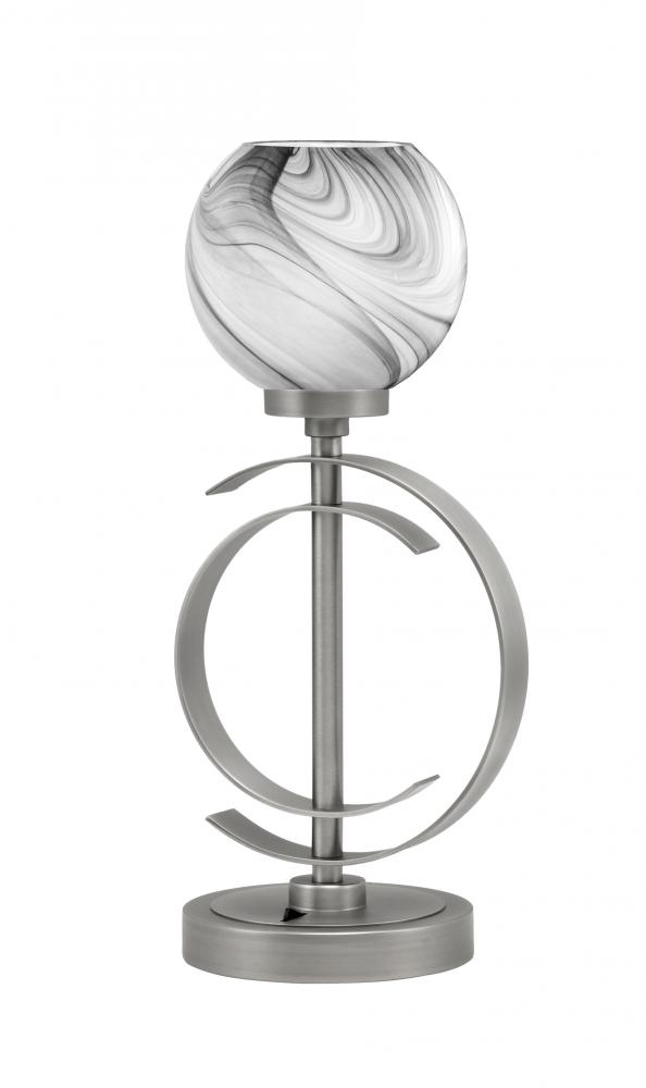 Accent Lamp, Graphite Finish, 5.75" Onyx Swirl Glass