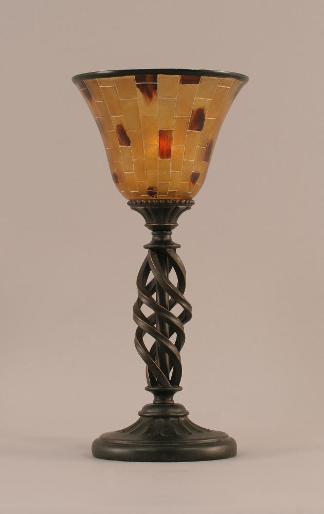 One Light Dark Granite Penshell Resin Shade Table Lamp