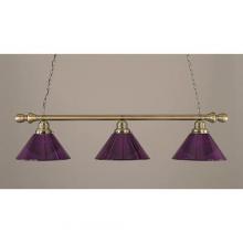 Toltec Company 486-304-PUR - Antique Brass Pool Table Light