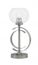 Toltec Company 56-GP-202 - Accent Lamp, Graphite Finish, 7" Clear Bubble Glass