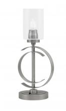 Toltec Company 56-GP-300 - Accent Lamp, Graphite Finish, 4" Clear Bubble Glass