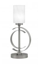 Toltec Company 56-GP-3001 - Accent Lamp, Graphite Finish, 4" White Marble Glass