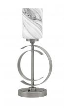 Toltec Company 56-GP-3009 - Accent Lamp, Graphite Finish, 4" Onyx Swirl Glass