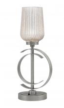Toltec Company 56-GP-4253 - Accent Lamp, Graphite Finish, 5" Silver Textured Glass