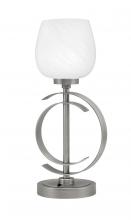Toltec Company 56-GP-4811 - Accent Lamp, Graphite Finish, 6" White Marble Glass