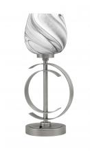 Toltec Company 56-GP-4819 - Accent Lamp, Graphite Finish, 6" Onyx Swirl Glass