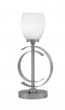 Toltec Company 56-GP-615 - Accent Lamp, Graphite Finish, 5" White Linen Glass