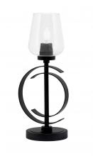 Toltec Company 56-MB-210 - Accent Lamp, Matte Black Finish, 5" Clear Bubble Glass