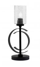 Toltec Company 56-MB-3002 - Accent Lamp, Matte Black Finish, 4" Smoke Bubble Glass