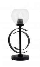 Toltec Company 56-MB-4100 - Accent Lamp, Matte Black Finish, 5.75" Clear Bubble Glass