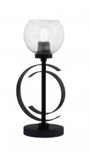Toltec Company 56-MB-4102 - Accent Lamp, Matte Black Finish, 5.75" Smoke Bubble Glass
