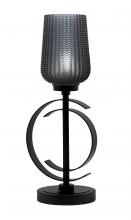 Toltec Company 56-MB-4252 - Accent Lamp, Matte Black Finish, 5" Smoke Textured Glass