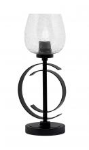 Toltec Company 56-MB-4812 - Accent Lamp, Matte Black Finish, 6" Smoke Bubble Glass