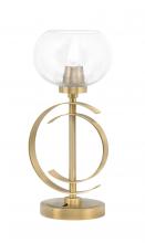 Toltec Company 56-NAB-202 - Accent Lamp, New Age Brass Finish, 7" Clear Bubble Glass