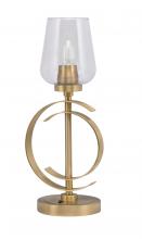 Toltec Company 56-NAB-210 - Accent Lamp, New Age Brass Finish, 5" Clear Bubble Glass