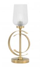 Toltec Company 56-NAB-4250 - Accent Lamp, New Age Brass Finish, 5" Clear Textured Glass