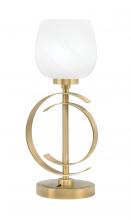 Toltec Company 56-NAB-4811 - Accent Lamp, New Age Brass Finish, 6" White Marble Glass