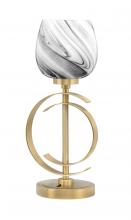 Toltec Company 56-NAB-4819 - Accent Lamp, New Age Brass Finish, 6" Onyx Swirl Glass