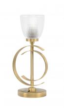 Toltec Company 56-NAB-500 - Accent Lamp, New Age Brass Finish, 5" Clear Ribbed Glass