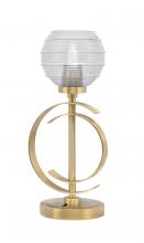 Toltec Company 56-NAB-5110 - Accent Lamp, New Age Brass Finish, 6" Clear Ribbed Glass