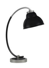 Toltec Company 57-GPMB-427-MB - Desk Lamp, Graphite & Matte Black Finish, 7" Matte Black Double Bubble Metal Shade