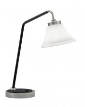 Toltec Company 59-GPMB-311 - Desk Lamp, Graphite & Matte Black Finish, 7" White Muslin Glass
