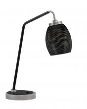 Toltec Company 59-GPMB-4029 - Desk Lamp, Graphite & Matte Black Finish, 5" Black Matrix Glass