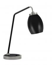 Toltec Company 59-GPMB-426-MB - Desk Lamp, Graphite & Matte Black Finish, 5" Matte Black Oval Metal Shade
