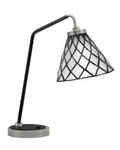 Toltec Company 59-GPMB-9185 - Desk Lamp, Graphite & Matte Black Finish, 7" Diamond Ice Art Glass