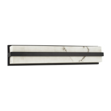 Capital 161211MB - 4.75" W x 24" H ADA Integrated LED Vanity Bath Bar in Matte Black with Alabaster Glass