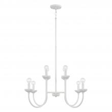 Capital 456181CE - 8-Light Chandelier in Matte White with Handcrafted Fluted Ceramic Accents