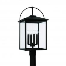 Capital 948043BK - 13.25"W x 24.75"H 4-Light Outdoor Post Lantern in Black with Clear Glass