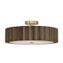 Capital 257641MA - 20" W x 8.25" H 4-Light Reversed-Flute Handcrafted Mango Wood Drum Semi Flush in Nordic Wood