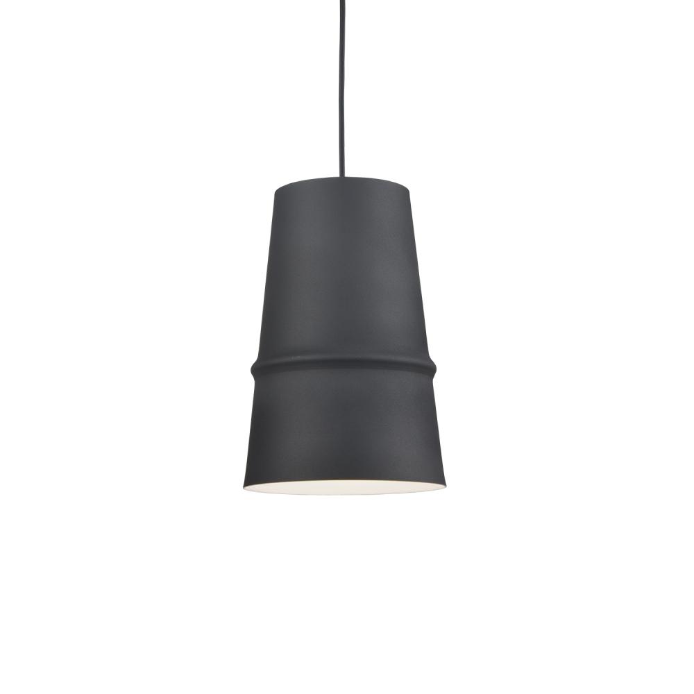 Castor 8-in Black 1 Light Pendant