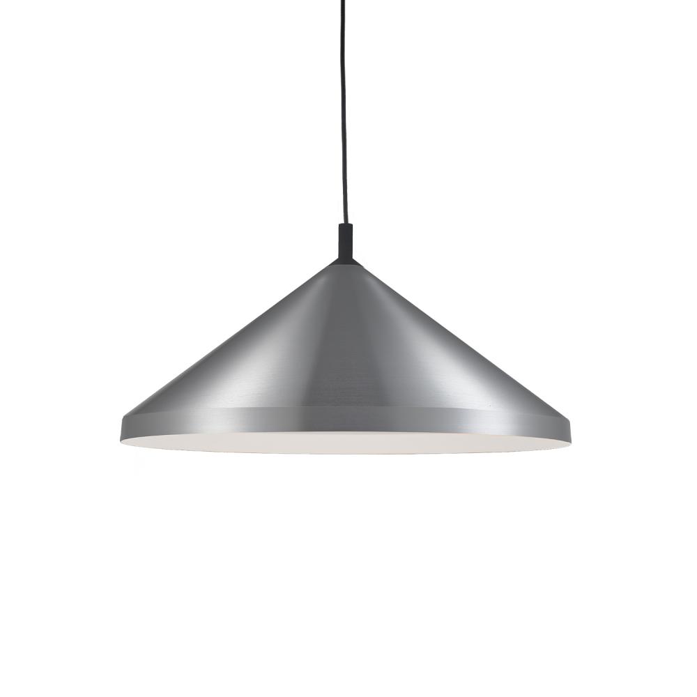 Dorothy 26-in Brushed Nickel With Black Detail 1 Light Pendant