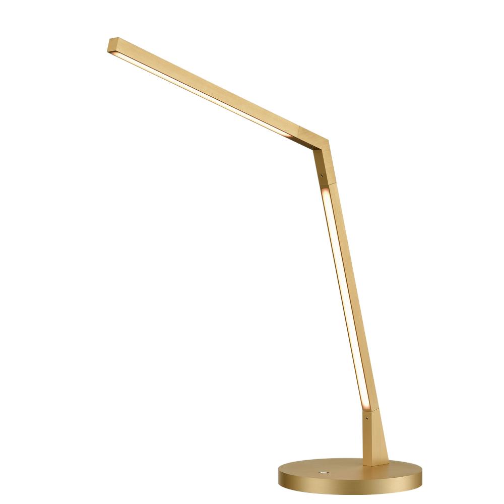 Miter 17-in Brushed Gold LED Table Lamp