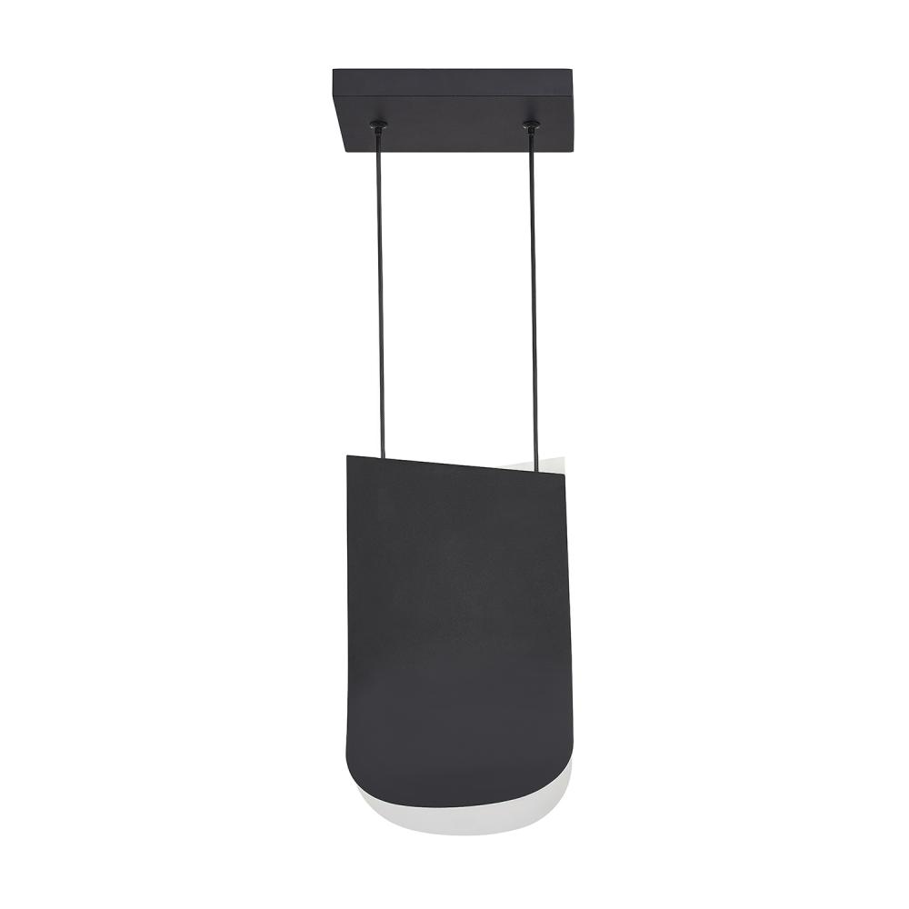 Sonder 8-in Black/White LED Pendant