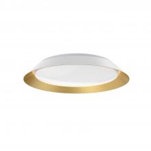 Kuzco Lighting Inc FM43419-WH/GD - Jasper 19-in White/Gold LED Flush Mount