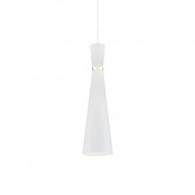Kuzco Lighting Inc 493206-WH/GD - Vanderbilt 6-in White With Gold Detail 1 Light Pendant