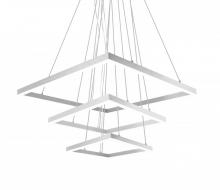 Kuzco Lighting Inc CH62243-WH - Piazza - Three Tier Square Chandelier with Powder Coated Extruded Aluminum