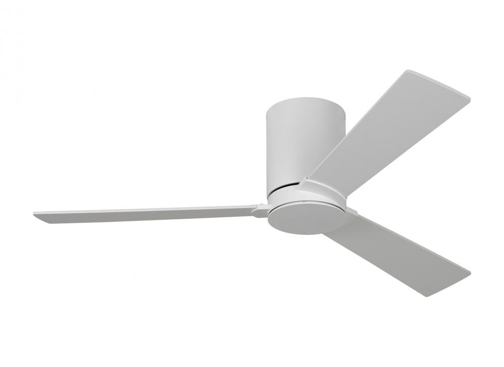 Rozzen 44-inch indoor/outdoor Energy Star hugger ceiling fan in matte white finish