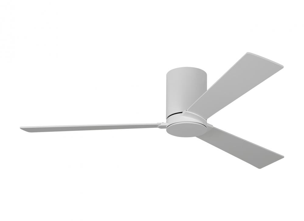 Rozzen 52-inch indoor/outdoor Energy Star hugger ceiling fan in matte white finish
