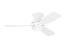 Visual Comfort & Co. Fan Collection 3IKR44RZWD - Ikon 44" Dimmable Integrated LED Indoor Matte White Hugger Ceiling Fan with Light Kit