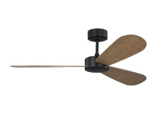 Visual Comfort & Co. Fan Collection 3PDSM52MBK - Paddle Smart 52 Ceiling Fan in Midnight Black with Oak Blades