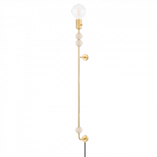 Mitzi by Hudson Valley Lighting HL491201-AGB - 1 Light Portable Wall Sconce