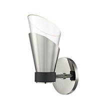 Mitzi by Hudson Valley Lighting H130101-PN/BK - Angie Wall Sconce