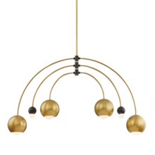 Mitzi by Hudson Valley Lighting H348806-AGB/BK - Willow Chandelier