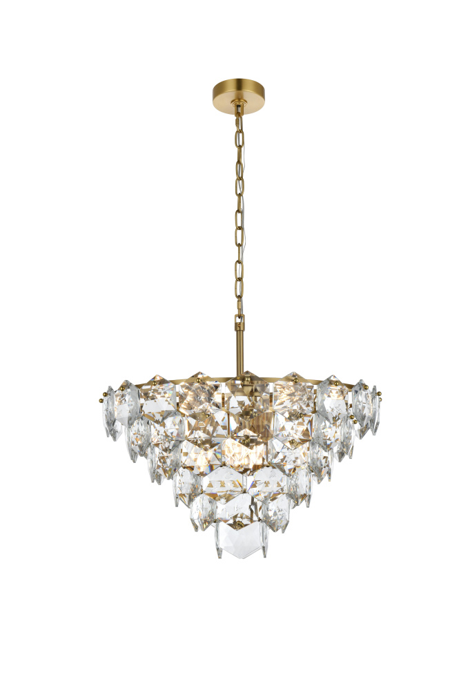 Pendant D24"H14"L11 Satin Gold