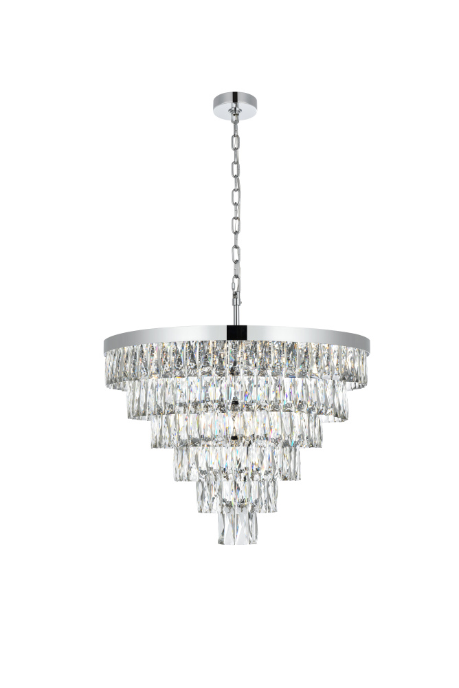 Pendant D27.5"H20.5"L13 Chrome